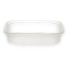Plastic saladebak PP rechthoek 10.8x8.3x2.7 cm 125 cc transparant Productfoto