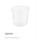 Plastic salad bowl RPET Deli pot ø 10.1 cm 470 cc transparent product photo
