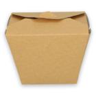 Rectangle carton box PP 118/84x97/63x92 mm 750 ml/26 oz brown kraft for meals product photo