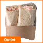 Kartonnen tortilla beker kraft 11x4x4/11.5 cm bruin Productfoto