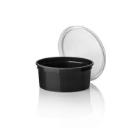 Plastic salad bowl PP ø 11.5 cm 350 cc black product photo