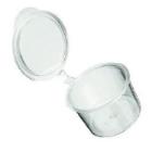 Plastic sauce container with fixed lid PP ø 3.5 cm 10.7 cc transparent product photo