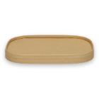 Kartonnen deksel kraft+PLA 17.3x12 cm bruin tbv saladebak Productfoto