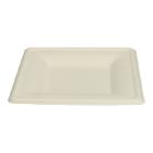Bagasse plate Karo square 16x16x1.5 cm white Produktbild