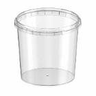 Plastic bucket PP ø 14.8 cm height 13.8 cm 1500 cc transparent product photo