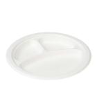 Bagasse plate ø 26 cm 3-compartment white product photo