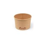 Cardboard salad bowl kraft + PE ø 9.2x6 cm 230 cc brown product photo