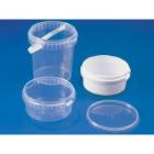 Plastic saladebak PP rond ø 9.5 cm 280 cc transparant + los deksel Productfoto