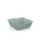 Reusable Circlebox hamburger tray PP square 15.6x15.6x4.3 cm light green product photo
