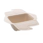 BePulp bagasse maaltijdbak To Go rechthoek 17x13x7 cm 750 ml creme Productfoto