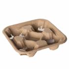 Cup holder cardboard 4 holes beige product photo