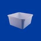 Plastic meal tray PP square 18x18x9 cm 2000 cc white product photo