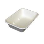 Bagasse meal container rectangular 18x12.5x4.4 cm 550 ml white product photo