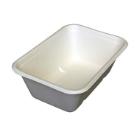 Bagasse meal container rectangular 18x12.5x6.2 cm 750 ml white product photo
