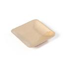 Assiette carrée feuille de palmier 15x15x1,4 cm naturel photo du produit