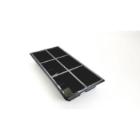 Plastic tapas maaltijdbak RPET rechthoek 6-vaks 25x12x3 cm zwart Productfoto