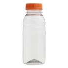 Verive Bottle with orange cap RPET 250 cc transparent product photo
