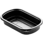 Duni plastic meal box PP rectangle 24x15x4 cm 800 cc black product photo