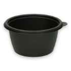 FastPac reusable plastic maaltijdbak PP ø 13x4 cm 250 cc zwart Productfoto