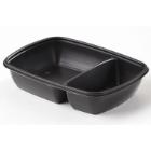 Rectangular container PP 23x17 cm 2-comp.black product photo
