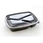 FastPac reusable plastic meal container PP 3-compartments 23x17x5 cm 210/240/450 product photo