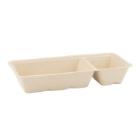 Bagasse snackbak A22 (A9+1) 20.3x9.5x3.6 cm bruin Productfoto