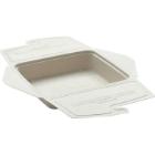 BePulp bagasse maaltijdbak To Go vierkant 21x21 cm 1350 ml creme Productfoto