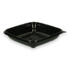 Crudipack plastic salad container APET square 19x19 cm 750 ml black product photo