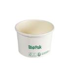 BioPak cardboard soup cup PLA Ronda Short 240 cc white product photo