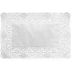 Paper doyleys perforated rectangle 30x40 cm white product photo