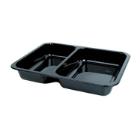 BioPak ecoecho® plastic meal box CPET rectangle 2-comp. 22.5x17.5x3.5 cm 270/515 product photo