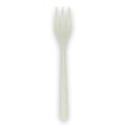 Reusable snack fork with cutting edge PP 13 cm white product photo