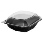 Duni plastic maaltijdbak met deksel APET Octaview Cold 18.5x18.5x9 cm 800 cc zwa Productfoto