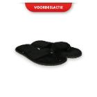 Velours slipper with open toe EVA sole 5 mm 30 cm black product photo