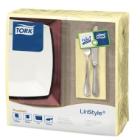 Tork LinStyle®dinner napkin 39x39 cm 1-ply 1/8 fold champagne product photo