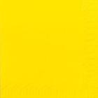 Duni tissue lunch servet 33x33 cm 2-laags 1/4 vouw geel #2 Productfoto