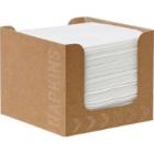 Duni Dunisoft® cardboard dispenser with cocktail napkin 1/4 fold white 50 pieces product photo