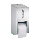 Tork Twin Mid-Size stainless steel toilet roll dispenser coreless T7 32x15x15 cm product photo