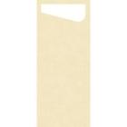 Duni sacchetto 11.5x23 cm creme met Dunisoft® servet wit #2 Productfoto