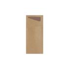 Duni cutlery pouch 8.5x19 cm eco brown with tissue napkin brown product photo