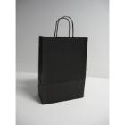 Papieren draagtas met koord 18+8x22 cm zwart Productfoto