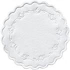 Duni ecoecho® tissue coaster Romantic with scalloped edge ø 9 cm 8-ply white product photo
