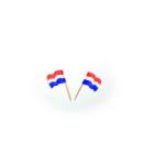 Wooden flag pick Netherlands waving 7 cm product photo