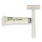 Shaving kit (razor + cream) wrapped in a polybag product photo