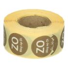 Daymark afwasbare sticker Zo weg op Di 500 stuks op rol HACCP Productfoto