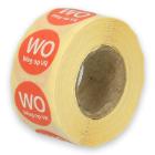 Daymark afwasbare sticker Wo weg op Vr 500 stuks op rol HACCP Productfoto