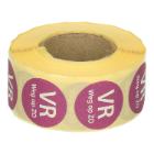 Daymark washable label Vr weg op Zo 500 pieces on a roll HACCP product photo