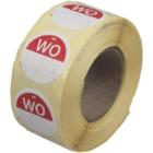 Daymark washable label Wo zonder weg op 500 pieces on a roll HACCP product photo