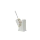Plastic toiletkit Luxe standing/wall mounted closed with edge cleaner square whi product photo