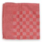 Katoenen thee-en keukendoek 70x70 cm rood/wit Productfoto
